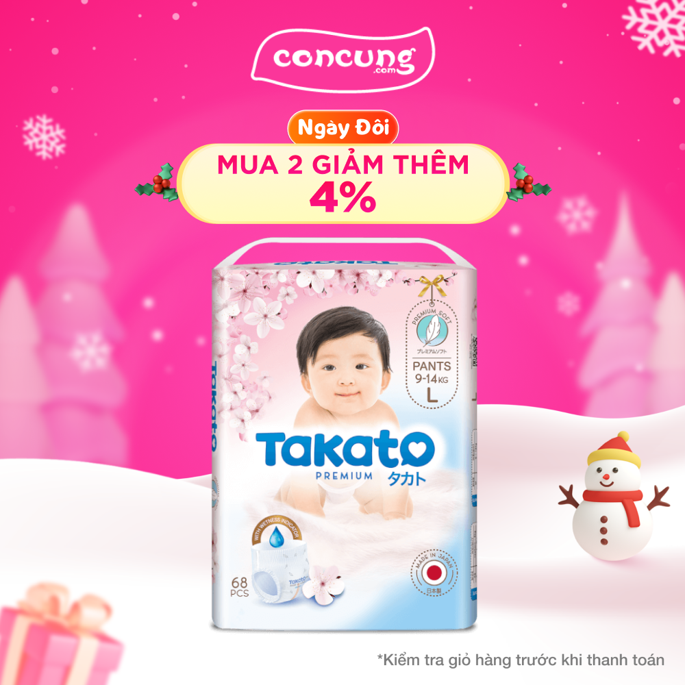 Tã quần Nhật Bản Takato siêu mềm mại (L, 68 miếng)
