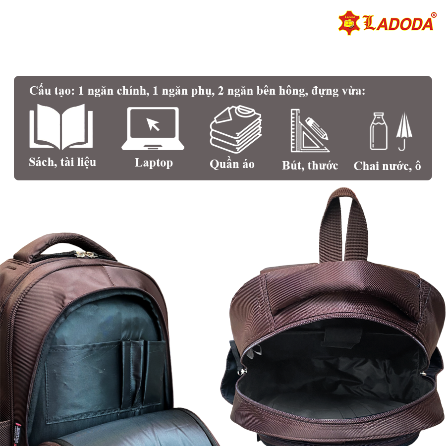 Ba lô laptop Ladoda BL359