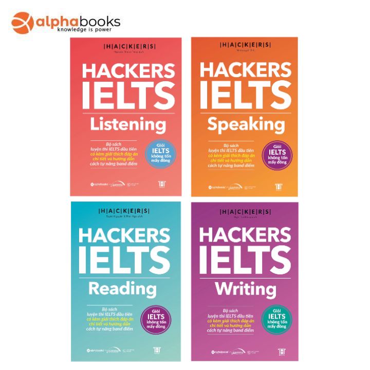 Sách - Combo Hackers IELTS (4 cuốn)