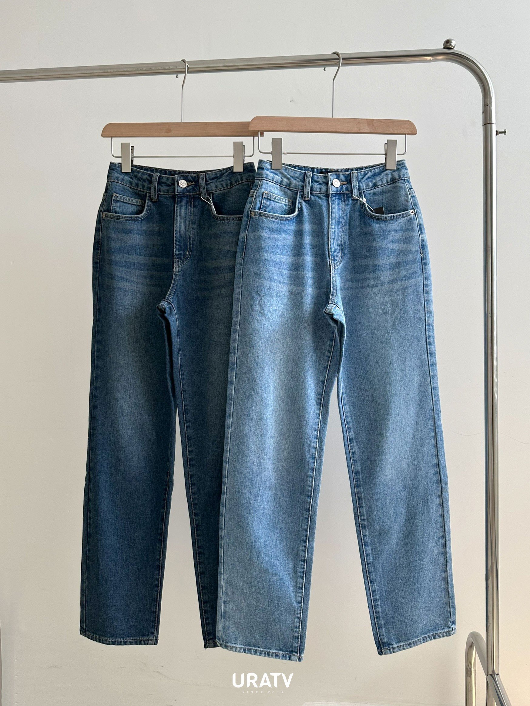 [ẢNH THẬT-CÓ SẴN] Suông jean trơn dài basic uratv