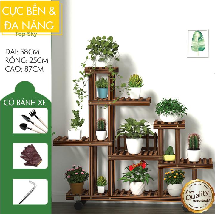 Kệ để cây cảnh trang trí sân vườn đẹp