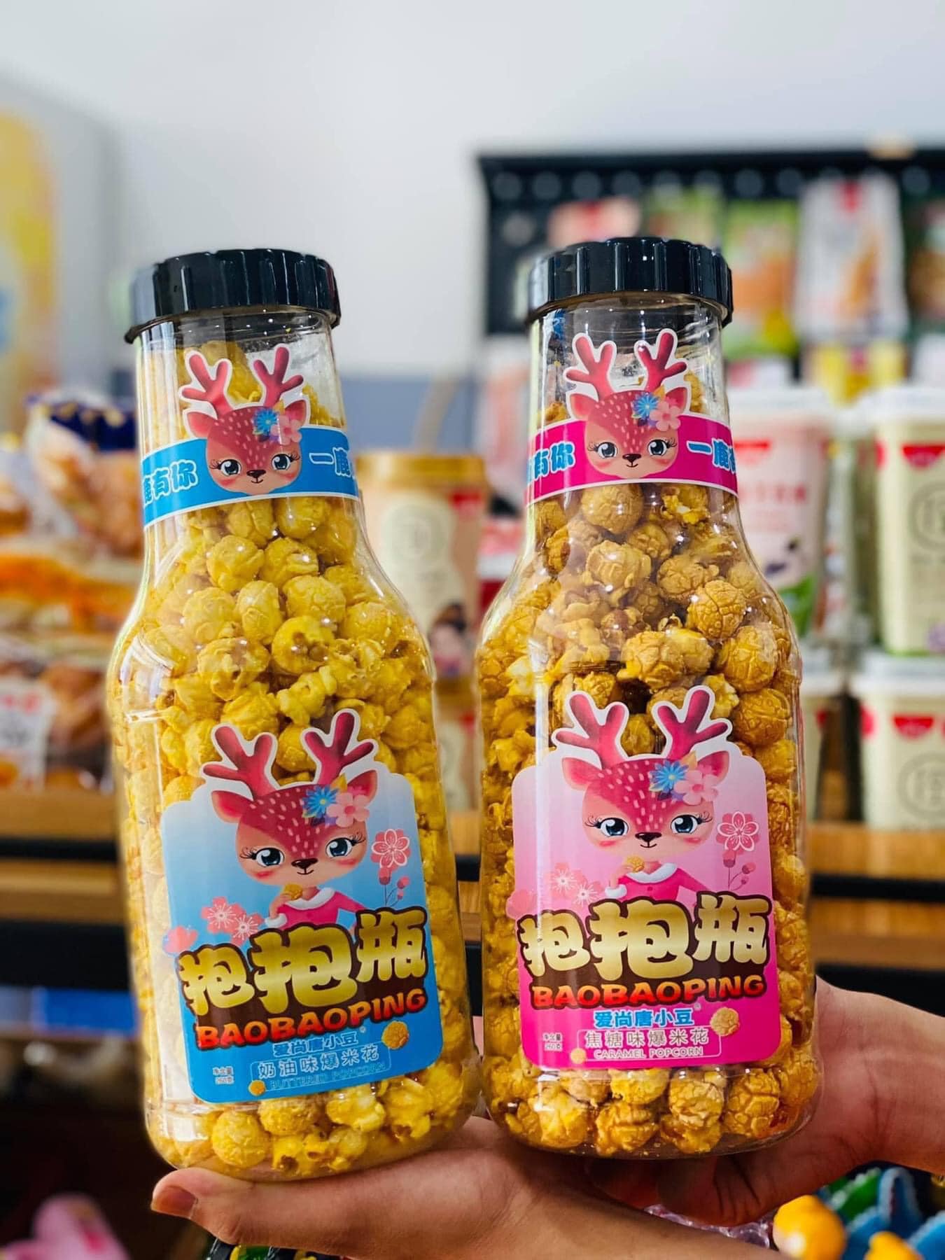 Bỏng ngô khổng lồ 45k/ chai