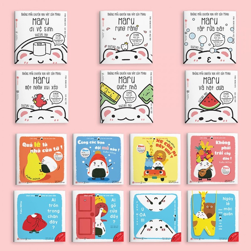 Mua Combo 14 cuốn sách Ehon Chơi cùng Giri - Chú bé cơm nắm và Những mẩu chuyện vụn vặt của Maru /Tặng cuốn Những Câu Chuyện Kinh Điển