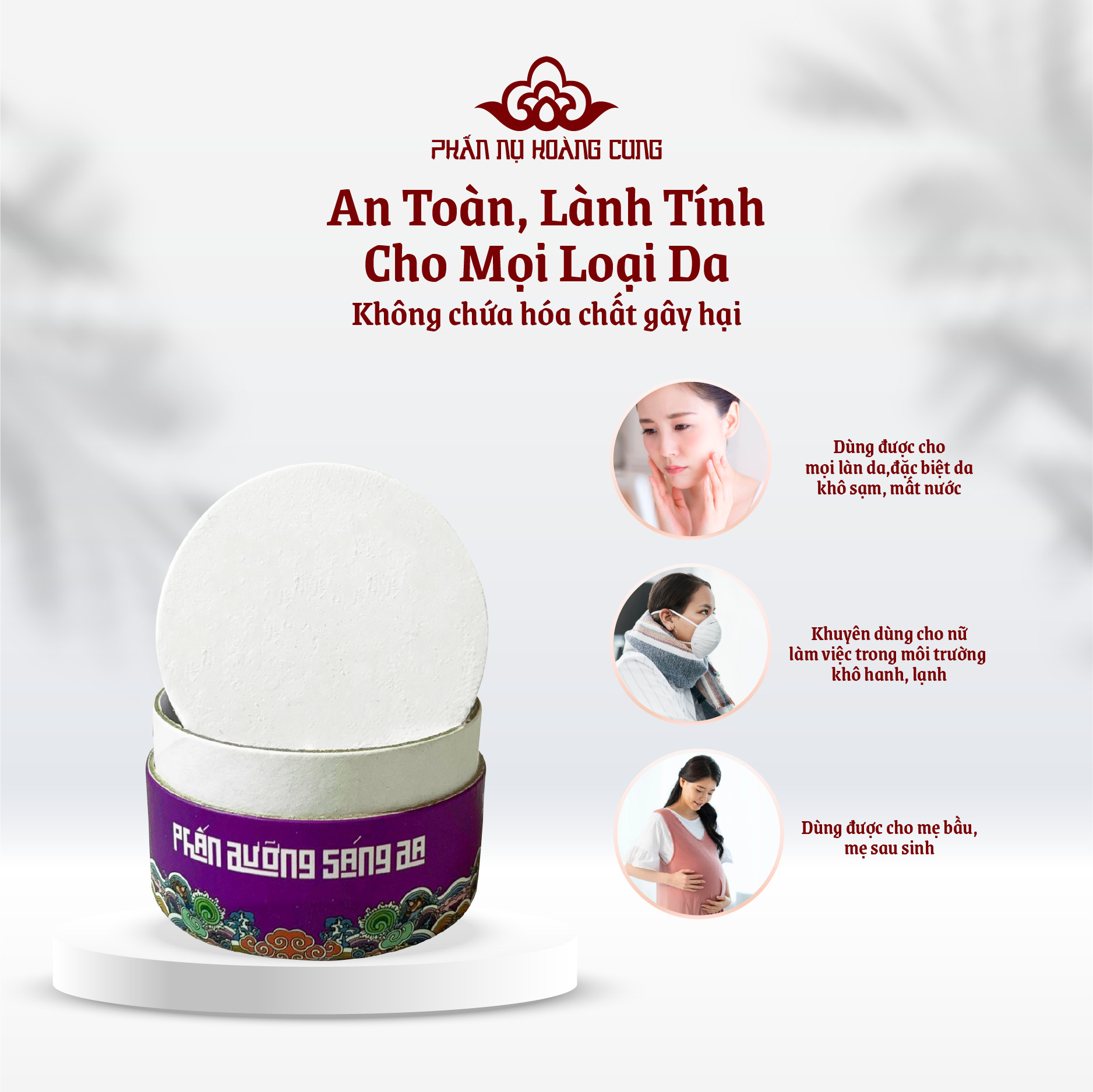 Phấn Dưỡng Sáng Da, Phấn Nụ Hoàng Cung - Dạng Nén 25g