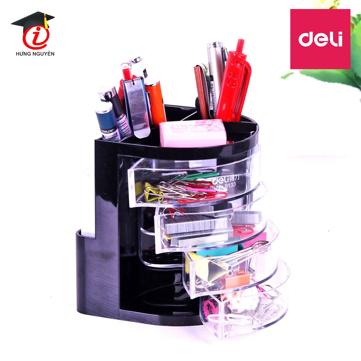 Hộp cắm bút nhựa 9133 (Deli)