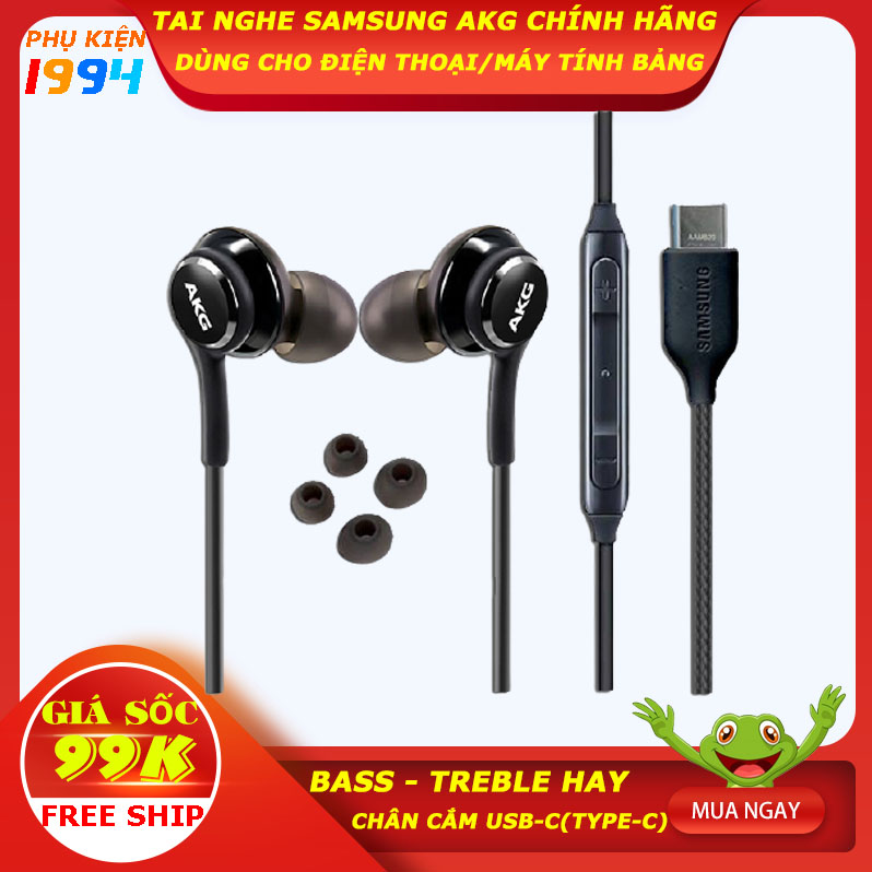 Tai Nghe Samsung AKG Chính Hãng Chân Cắm USB-C (TYPE-C) Nghe Cực Hay Cho Điện Thoại, Máy Tính Bảng