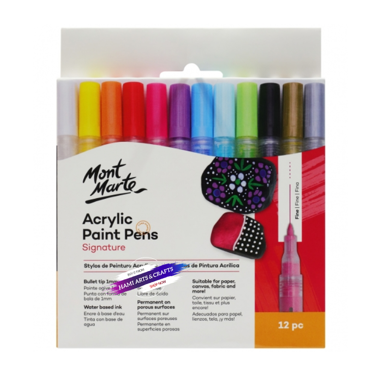Bộ Bút Màu Acrylic 12 Màu Mont Marte