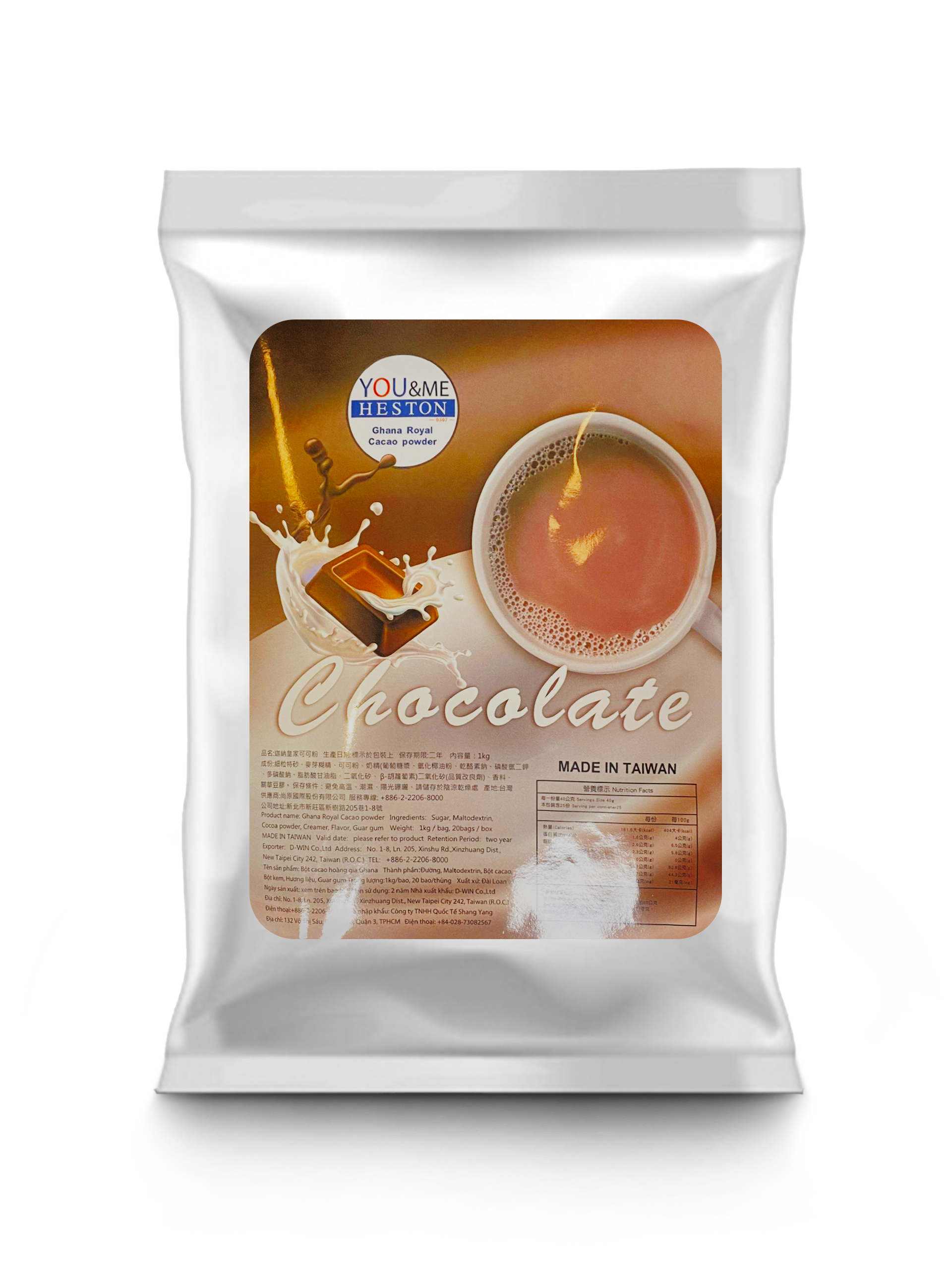 Bột cacao Đài Loan 1kg (cacao sữa)