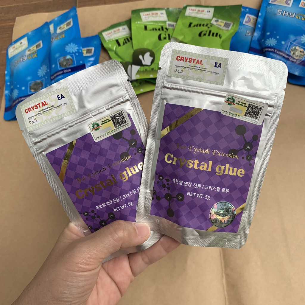 Keo nối mi Crystal Glue tím
