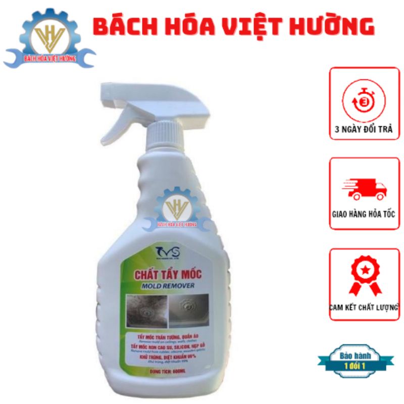 Bình xịt tẩy mốc tường TVS-HT01- 600ml, tẩy mốc các ron cao su chậu rửa, nẹp gỗ, nhà tắm, tường cũ ẩm mốc