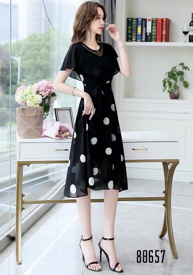 [HCM]ĐẦM LỤA BI THẮT NƠ KÈO ÁO CHOÀNG SIÊU XINH