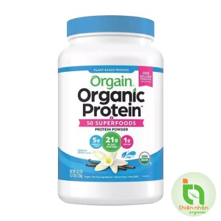 Bột đạm Orgain Organic Protein Powder bột đạm thực vật hữu cơ + 50 Superfoods, hương Vanilla 1.22kg [Hàng Mỹ] thumbnail