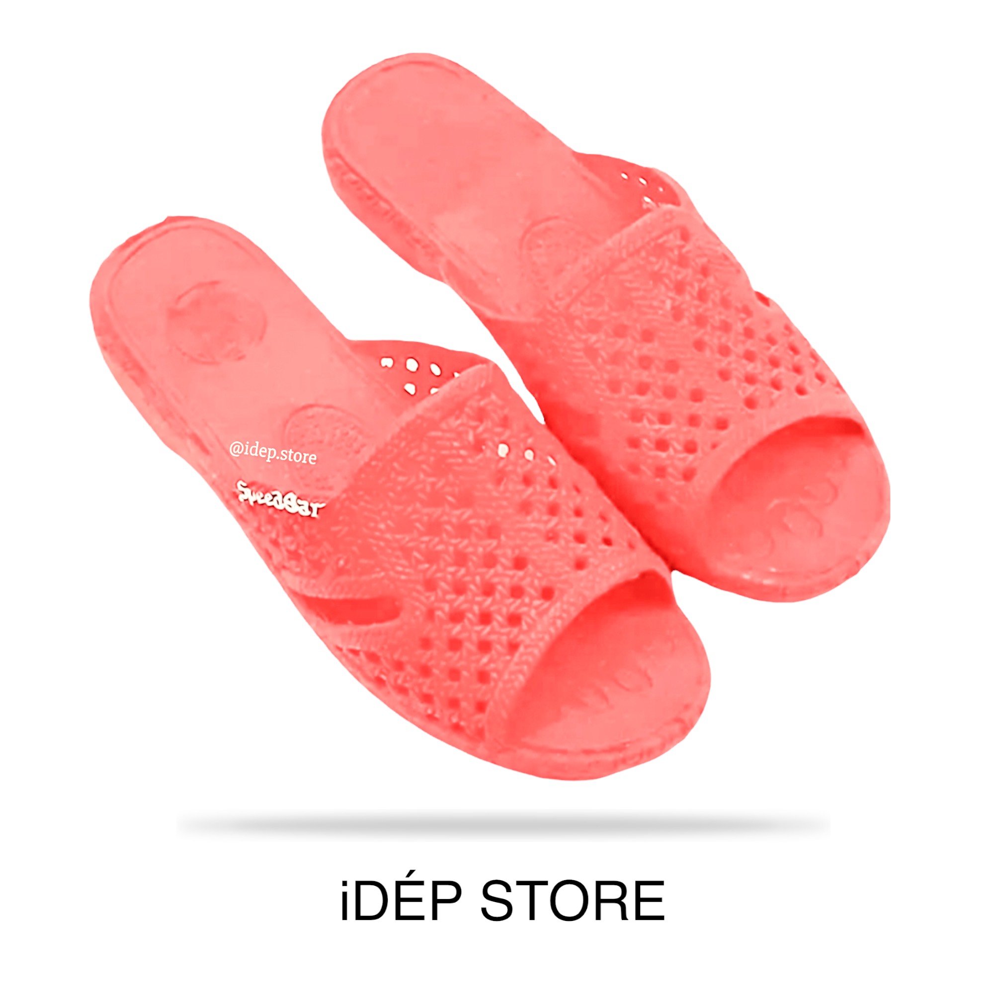 Dép tổ ong màu ĐỎ đế dày LOẠI 1 Nam Nữ đi trong nhà, đi biển DL015🔥IDép HCM