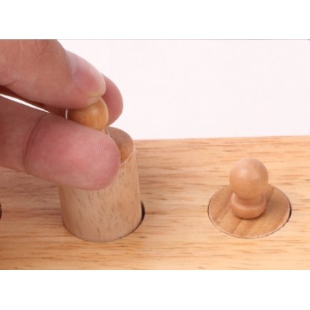 Giáo cụ Montessori - Bộ núm trụ (bản mini dùng tại nhà)