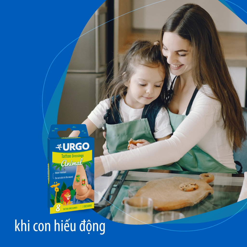 Băng cá nhân Urgo Tattoo Dressing dành cho trẻ em (Hộp 8 miếng)