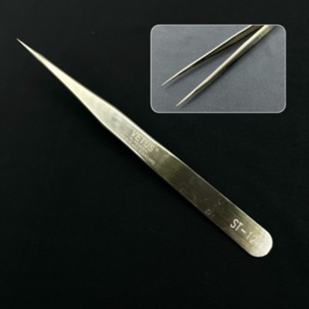 Nhíp tách mi Cong-Thẳng trơn Bạc_thân Trơn-thân Lỗ_(Loại 1)_dụng cụ nối mi_Thúy Hà