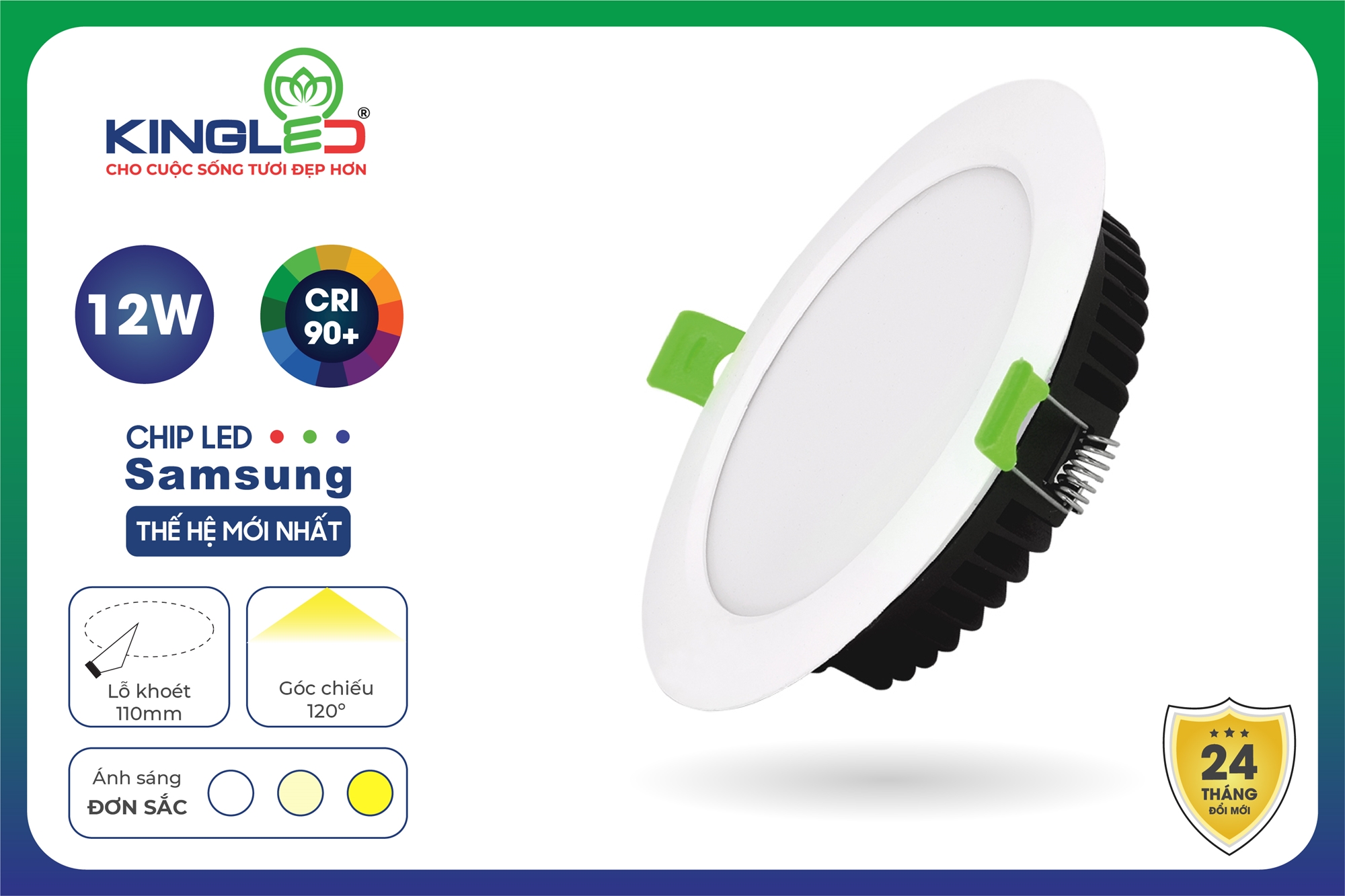 Đèn Led Âm Trần Ruby Kingled