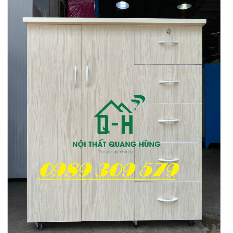 TỦ NHỰA ĐÀI LOAN 2 CÁNH 5 HỘC CAO CẤP HCM