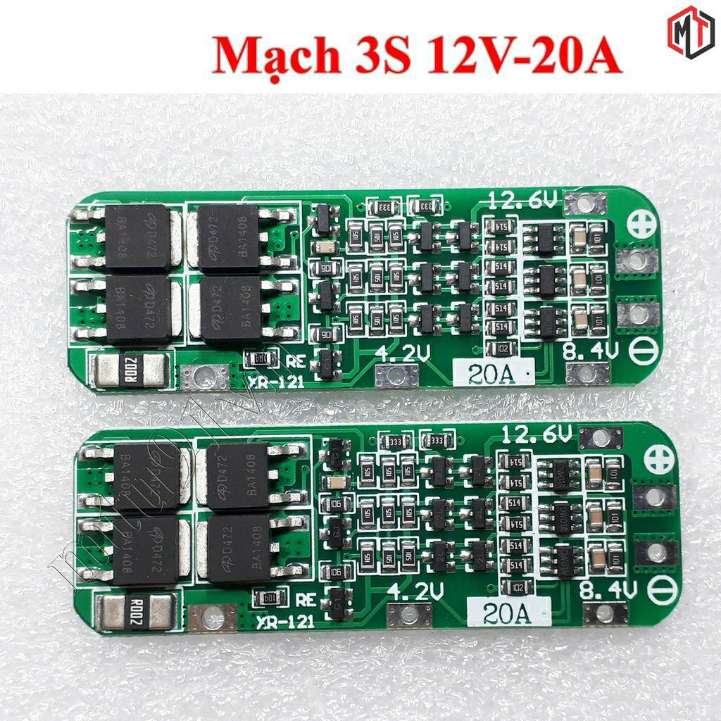 Mạch 3s 12v - 20a bảo vệ pin lion 3.7v