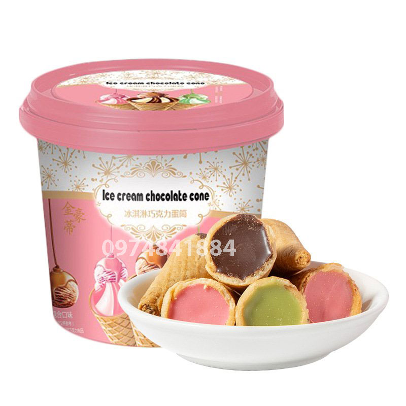 [Tết 2022]BÁNH ỐC QUẾ XÔ ICE CREAM CHOCOLATE 158G