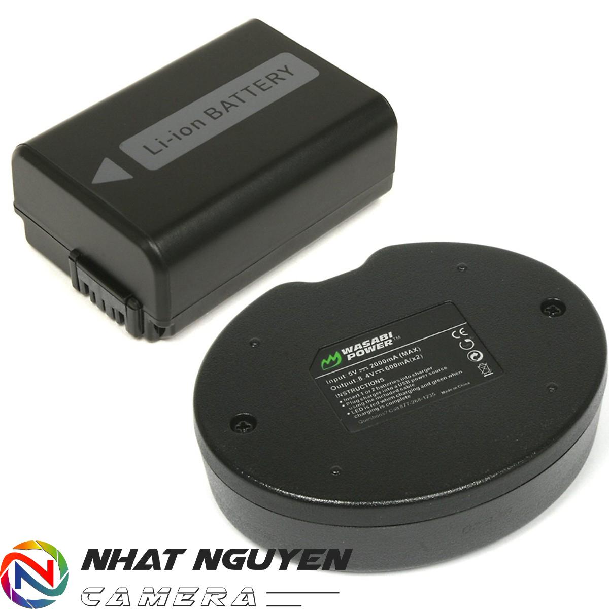 [HCM]Bộ 2 Pin và 1 Sạc Đôi Wasabi FW50 cho Sony