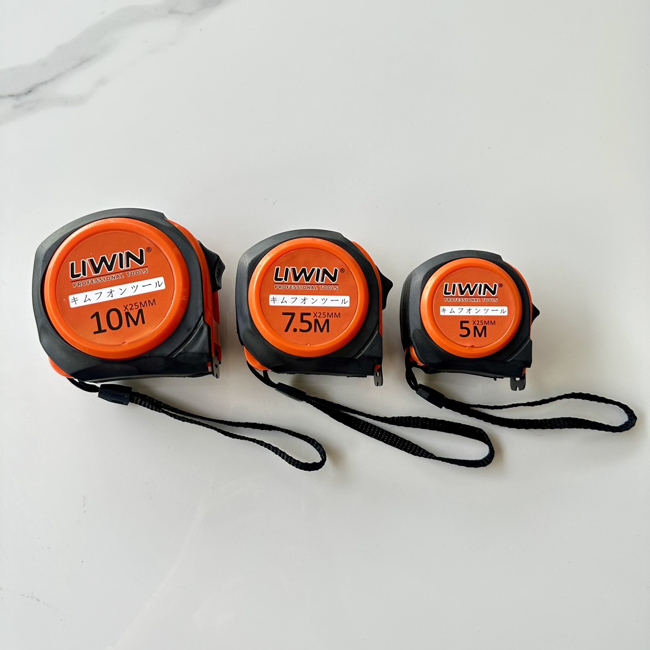 Thước cuộn 5m, 7.5m, 10m cao cấp Thước đo lỗ ban phong thủy chính xác nhựa ABS cứng vỏ bọc cao su chống va đập