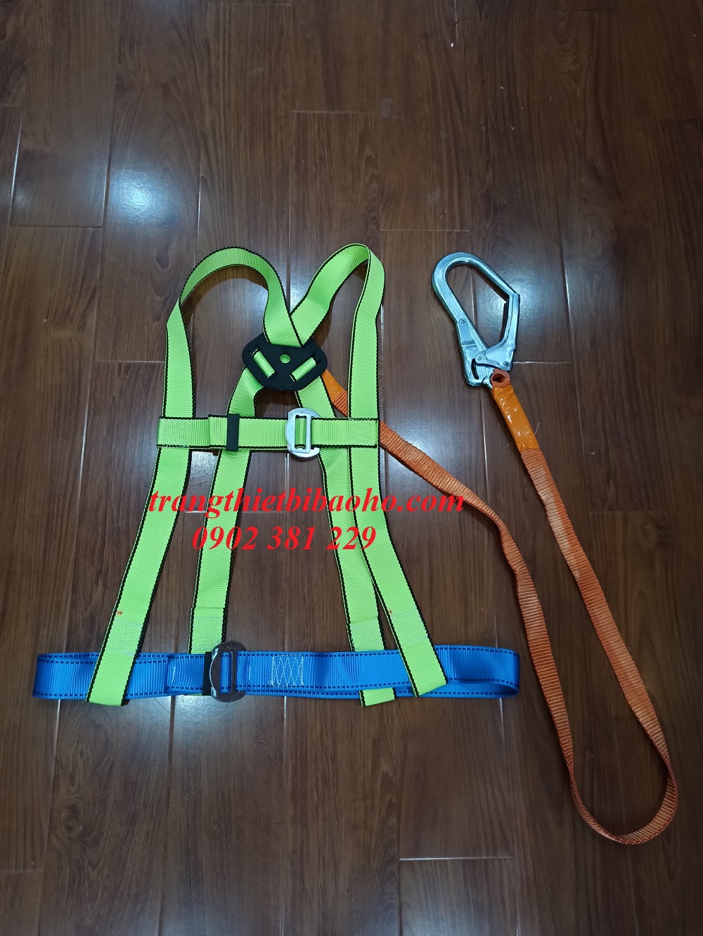 Dây an toàn kiểu bán thân 1 móc thép dây bẹ