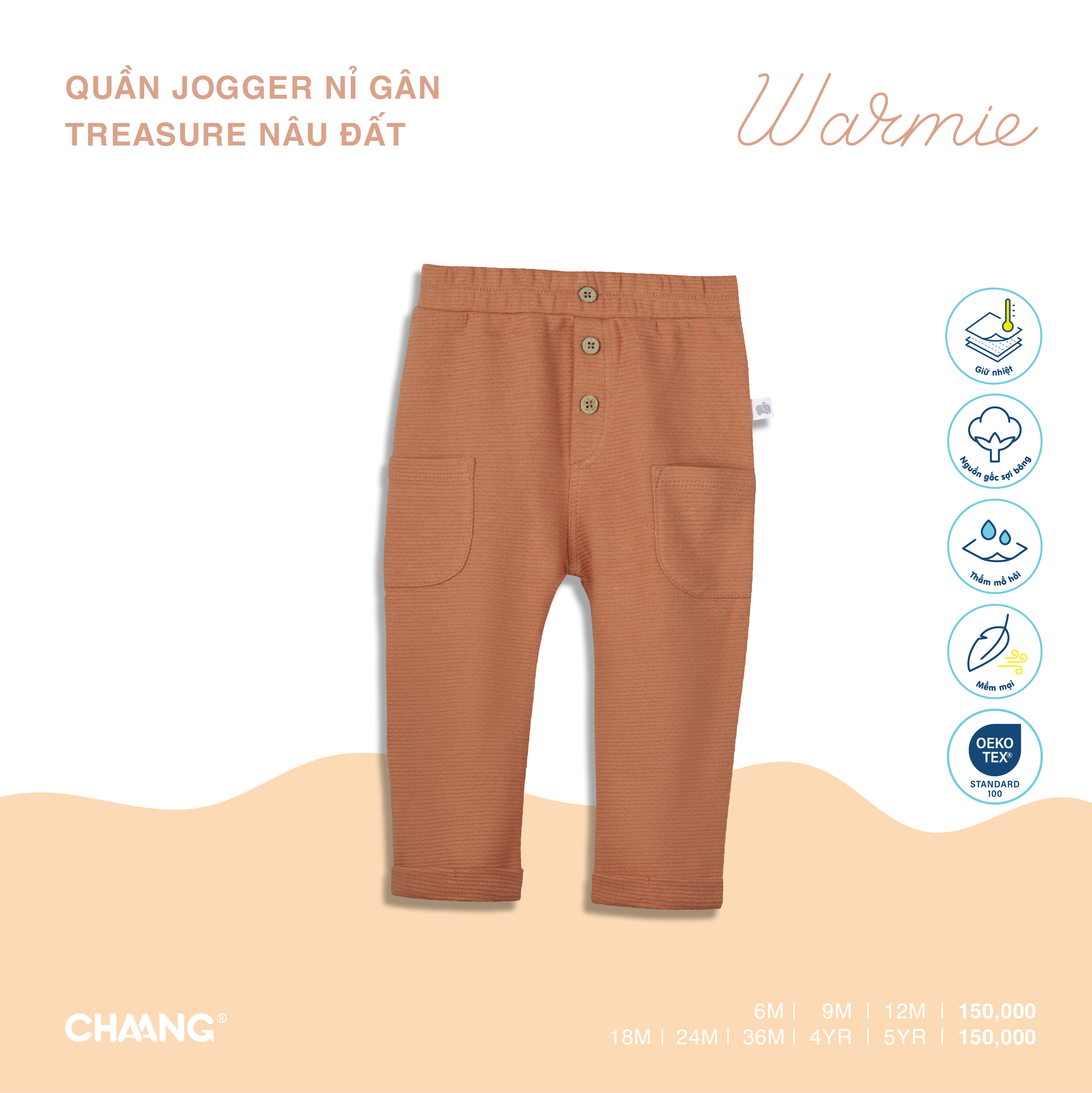 Quần jogger nỉ gân Treasure Chaang