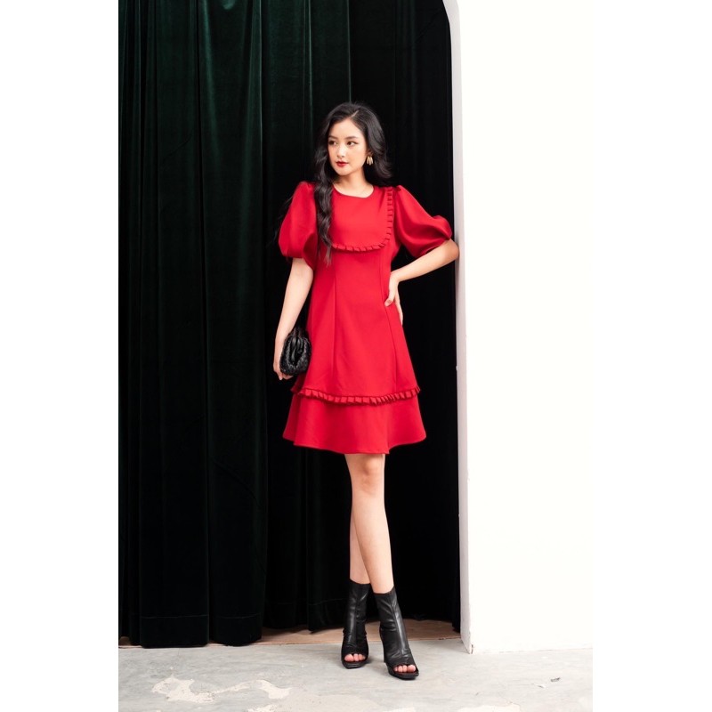 ĐẦM ĐỎ PHỐI BÈO CỰC XINH  MS89