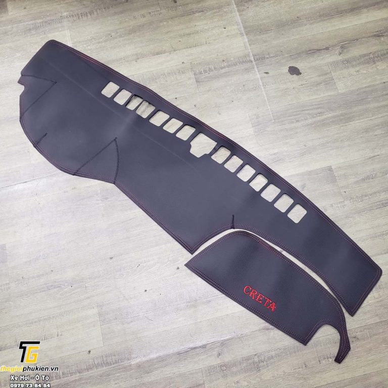 Thảm da Taplo Hyundai Creta vân Carbon cao cấp