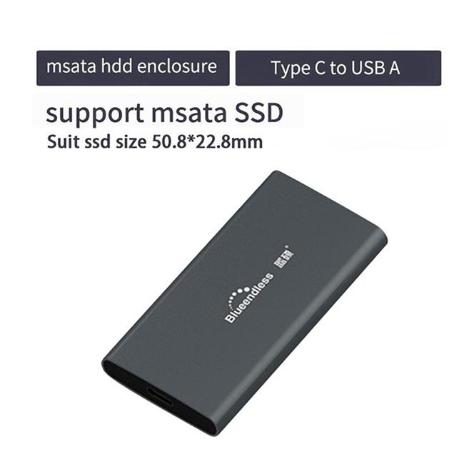 Hộp đựng ổ cứng mSATA Box SSD mSATA Blueendless TypeC ra USB 3.1