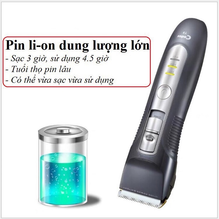 Tông đơ cắt tóc sạc pin Codos T9 - Bảo hành 12 tháng