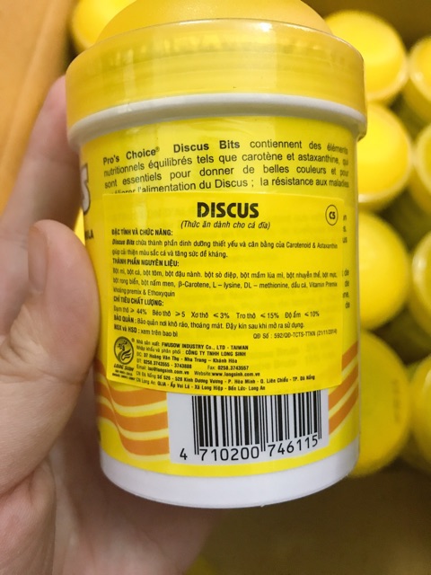 Thức ăn cá dĩa Discus Bits Pros Choice dạng hạt