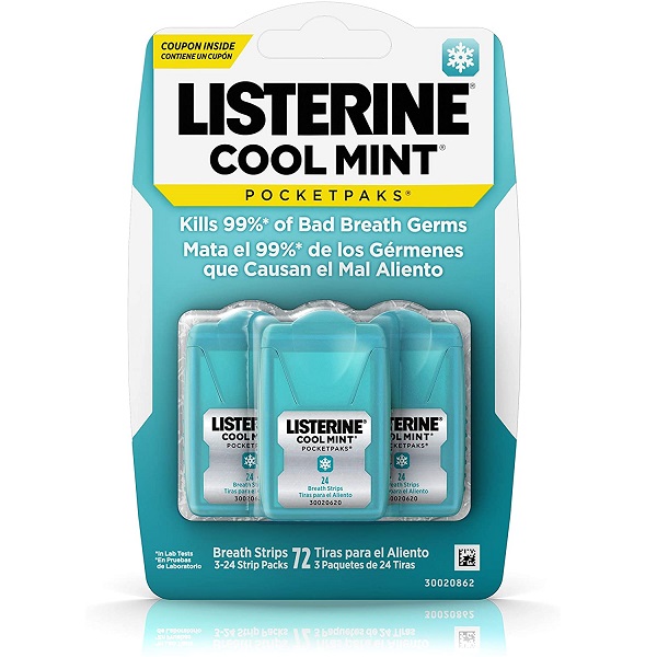 Miếng Ngậm Thơm Miệng Listerine Pocketpaks (Set 3 hộp -72 miếng)