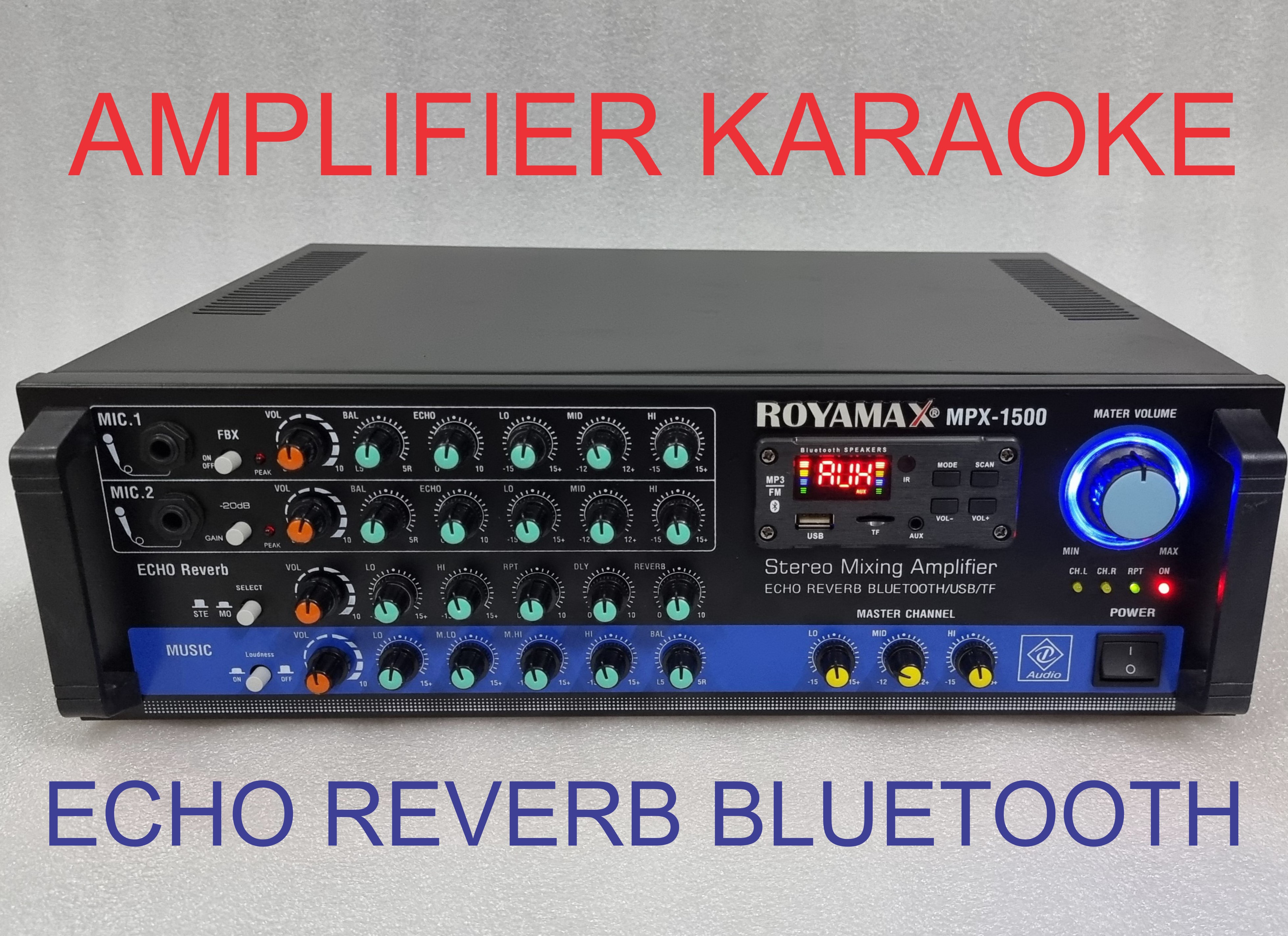 Amplifier karaoke bluetooth Echo Reverb ROYAMAX