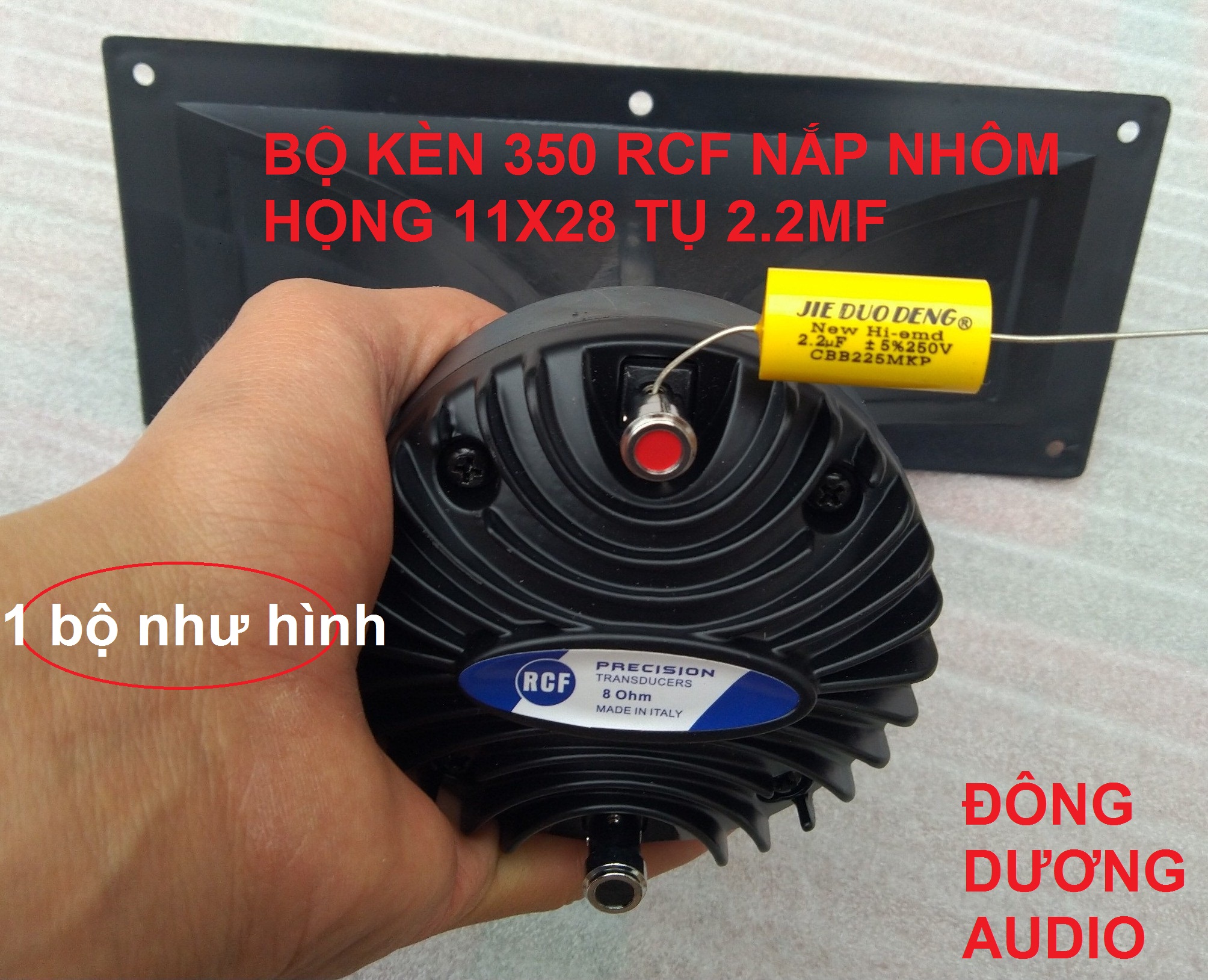 LOA TRÉP 350 RCF NẮP NHÔM - GIÁ MỘT LOA+ HỌNG 11X28 TẶNG TỤ