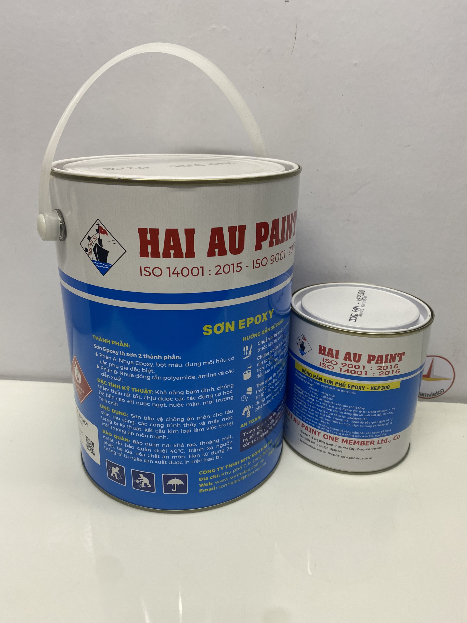 Sơn epoxy 2 thành phần Hải Âu nhiều màu 5L/Bộ