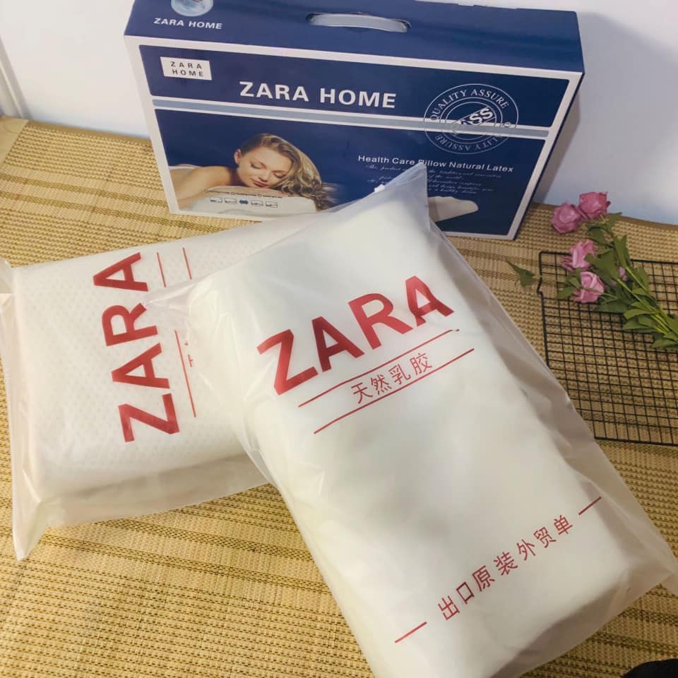 Gối chống ngáy ngủ chống nóng zara home nhật bản gối ngủ chống gáy cao su non nhật bản - gối cao su non chống đau cổ vai gáythành phần 100% cao su tự nhiên.