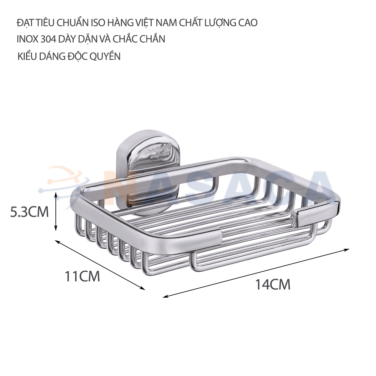 Kệ Xà Bông TOVASHU Lưới 304-L1 (inox 304 - bảo hành 20 năm)