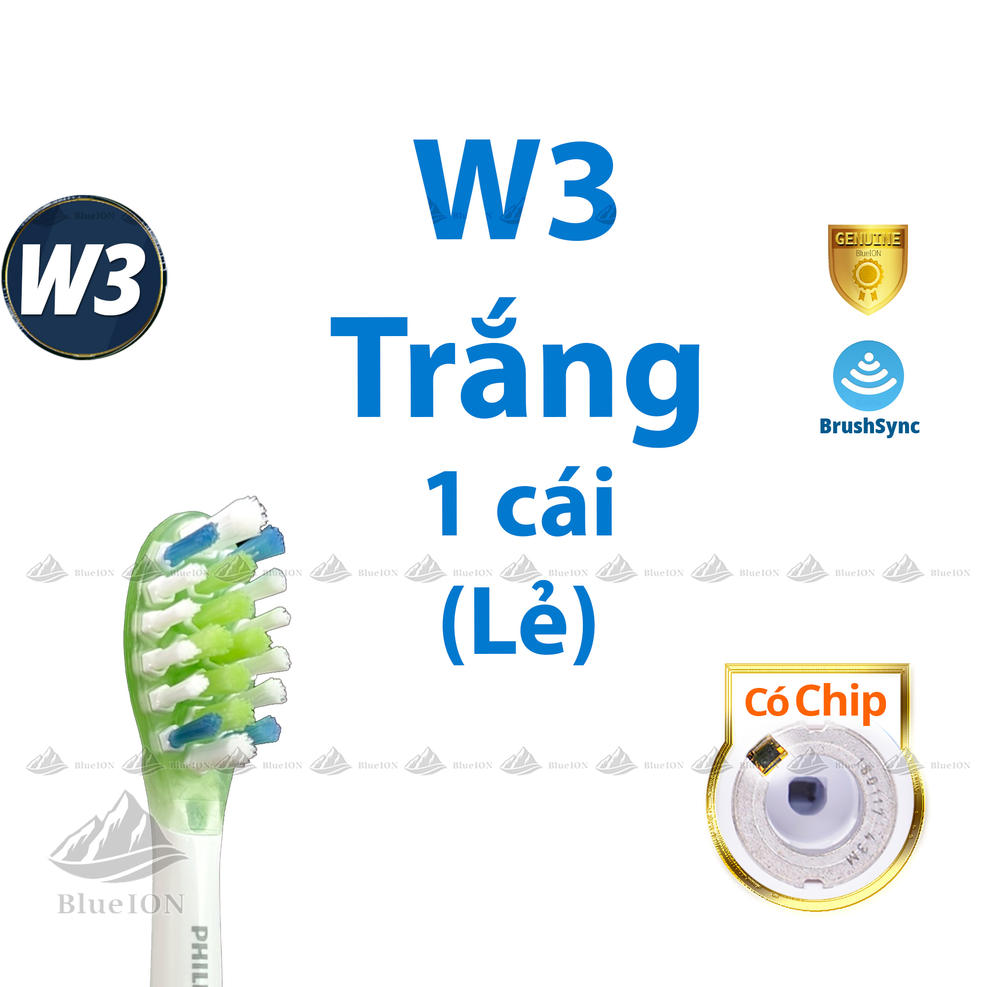 [HCM][Hàng Mỹ] Đầu bàn chải điện Philips Sonicare W3 PREMIUM White