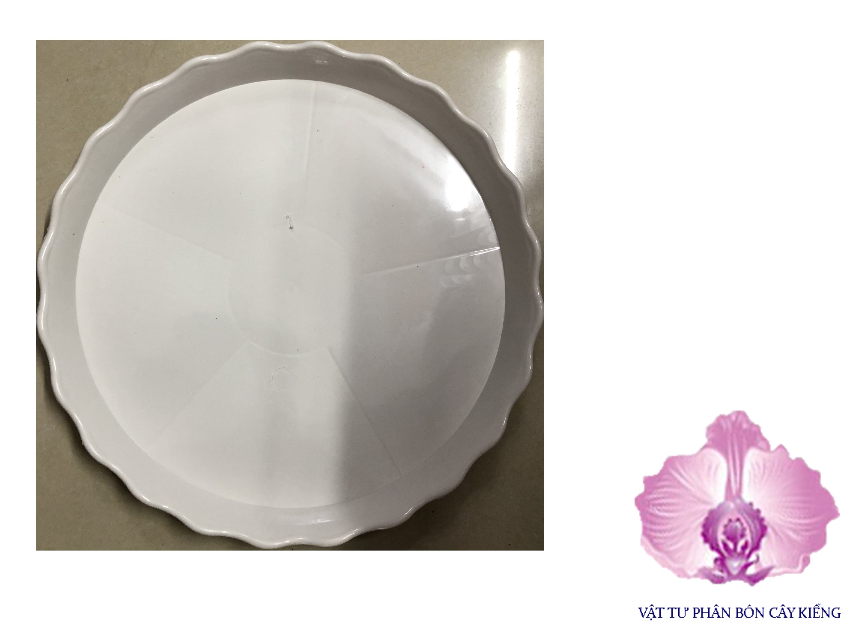 Đĩa lót chậu tròn khía 35cm - #058D#
