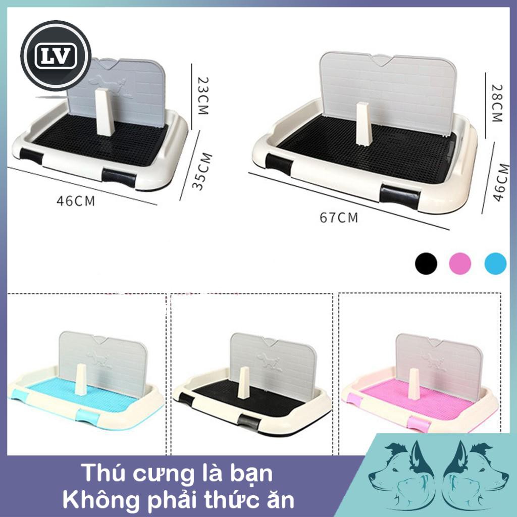 Khay vệ sinh cho chó có tường và cọc, khay đi vệ sinh cho thú cưng Phụ kiện thú cưng Long Vũ