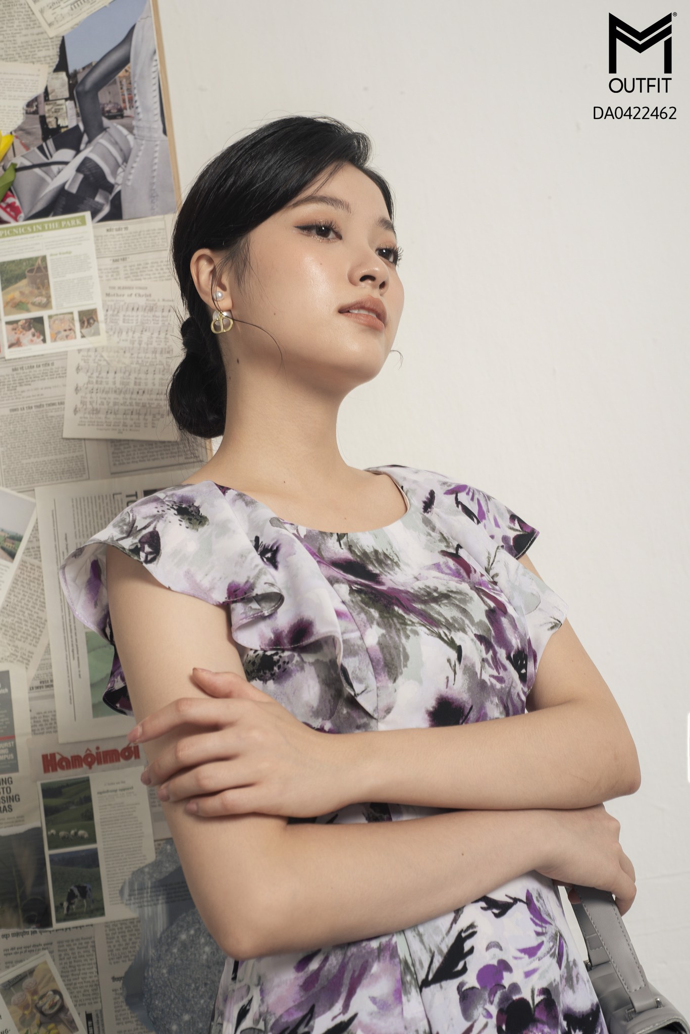 Đầm dáng xòe, ly chụm, tà bong - Mmoutfit