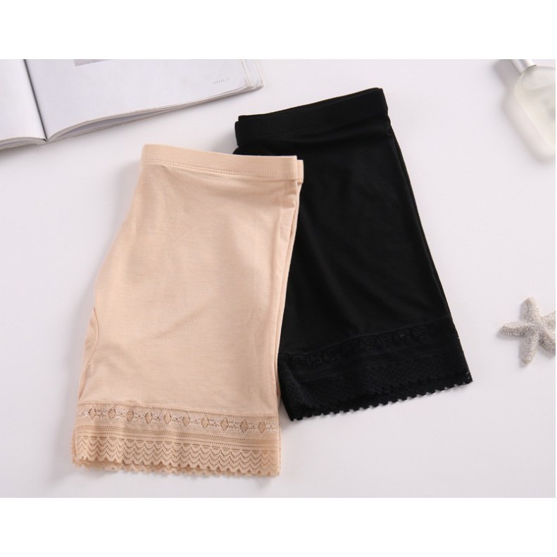 Combo 02 quần mặc váy COTTON GẮN CHÂN REN
