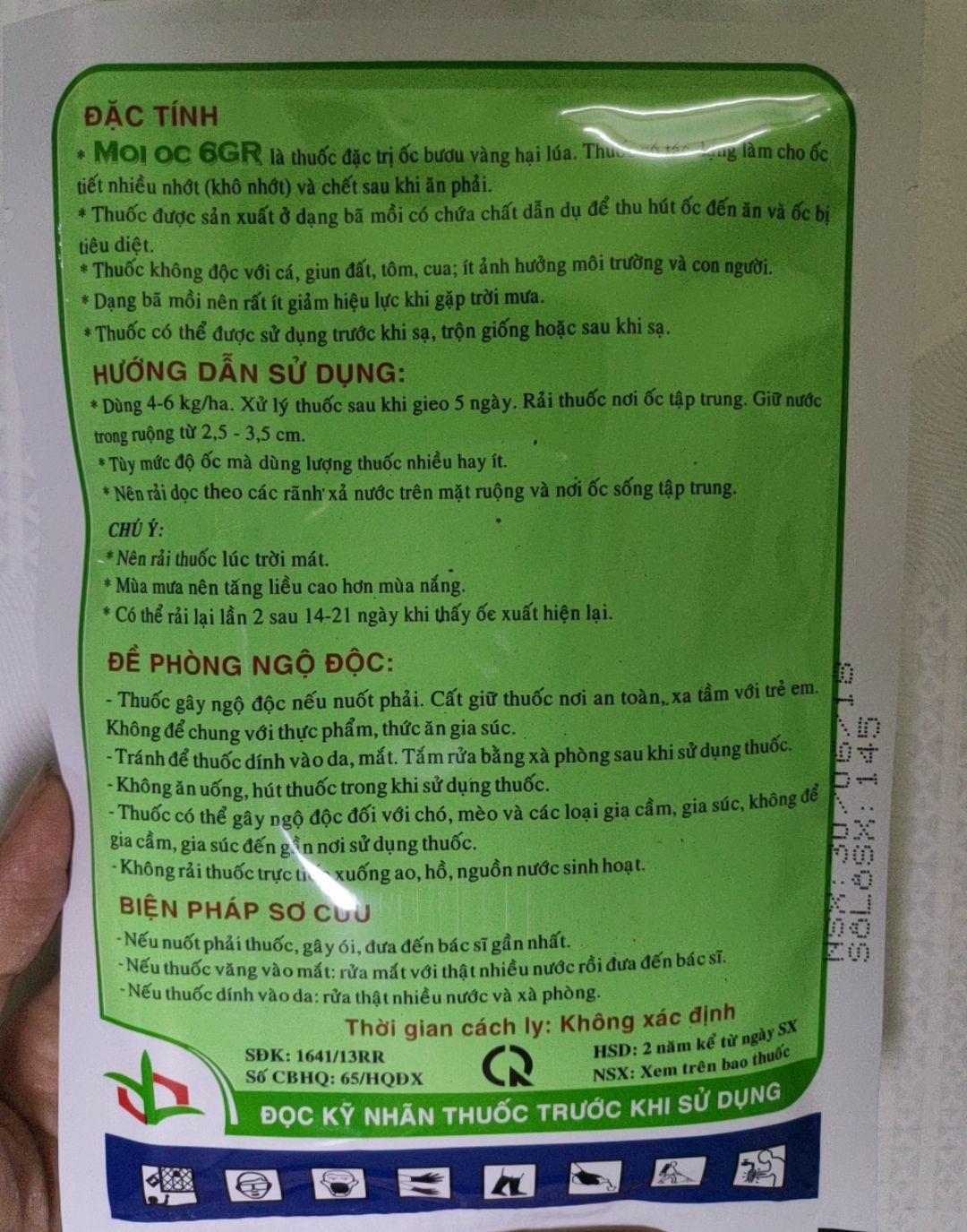 2 Gói Thuốc diệt ốc - Mồi ốc 6GR - 100g
