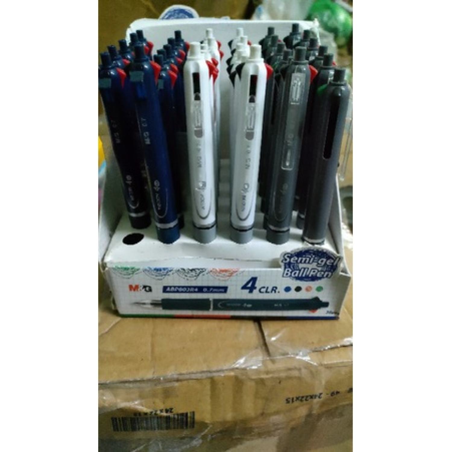 Bút bi bấm 4 ngòi 4 màu mực M&G Semi (0.7mm)
