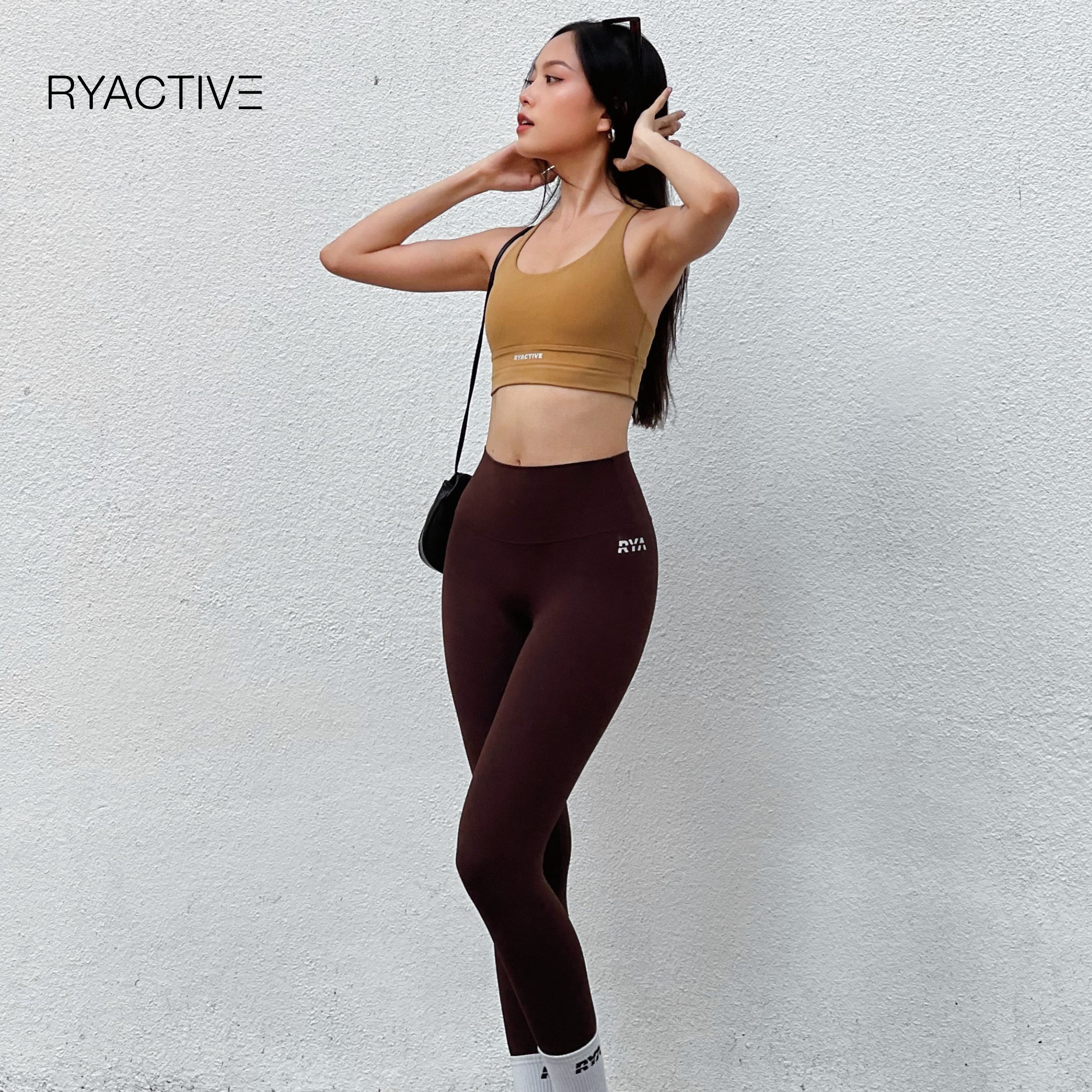 Quần legging thể thao dáng dài RYACTIVE - RYA Legging Espresso