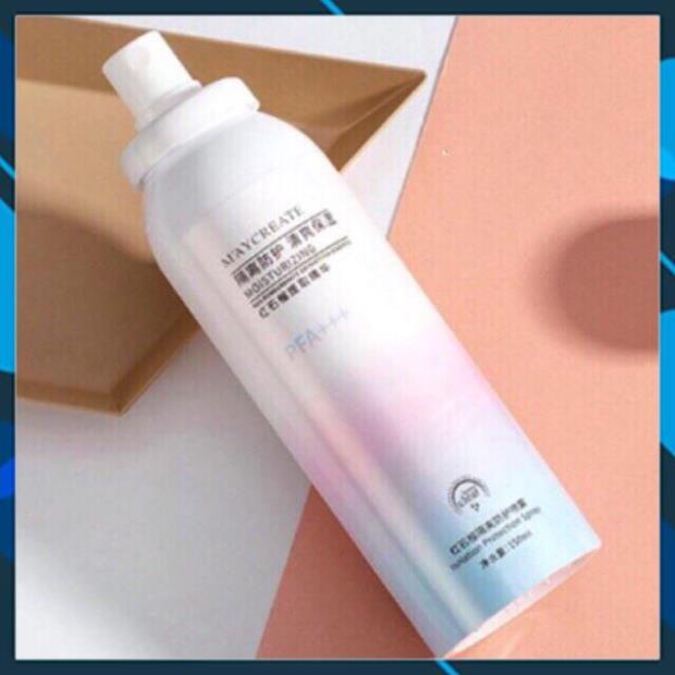 Chai Xịt Chống Nắng và Làm Trắng Da Maycreate 150ml