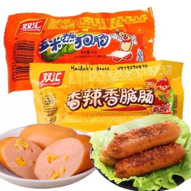 XÚC XÍCH ĂN LIỀN ĐỦ 4 VỊ (Heo,Gà,Ngô,Heo Cay)