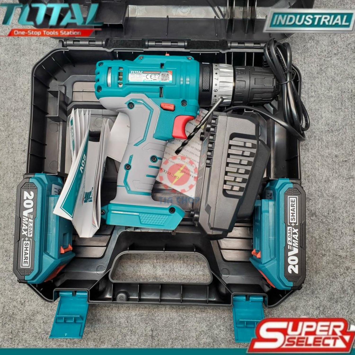 Máy khoan búa dùng pin 20V total TIDLI20012